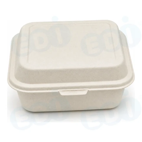 Bagasse Hinged Container