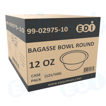 Case picture for 99-02975-10 WP - BAGASSE BOWL ROUND 12'' (125/500)
