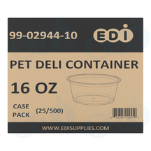 Case picture for 99-02944-10 WP - PET DELI CONTAINER 16 OZ (25/500)