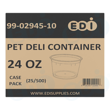 Case picture for 99-02945-10 WP - PET DELI CONTAINER 24 OZ (25/500)