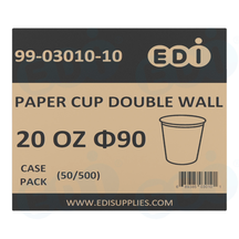 Case picture for 99-03010-10 WP - PAPER CUP DOUBLE WALL 20 OZ Φ90 (50/500)