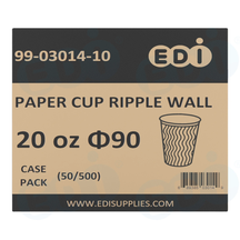 Case picture for 99-03014-10 WP - PAPER CUP RIPPLE WALL 20 OZ Φ90 (50/500)