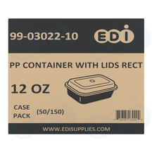 Case picture for 99-03022-10 WP - PP FOOD CONTAINER WITH LIDS RECT 12 OZ (50/150)
