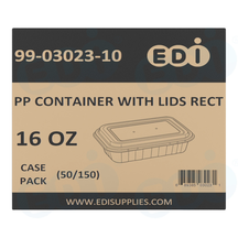 Case picture for 99-03023-10 WP - PP FOOD CONTAINER WITH LIDS RECT 16 OZ (50/150)