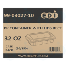 Case picture for 99-03027-10 WP - PP FOOD CONTAINER WITH LIDS RECT 32 OZ (50/150)