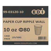 Case picture for 99-03120-10 WP - PAPER CUP RIPPLE WALL 10 OZ Φ80 (25/500)