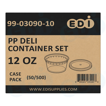 Generated PP SET carton illustration for 99-03090-10: WP - DELI CONTAINER SET 12 OZ (50/500)