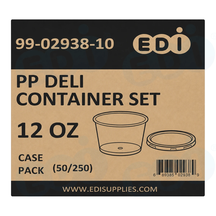 Generated PP SET carton illustration for 99-02938-10: WP - DELI CONTAINER SET 12 OZ (50/250)