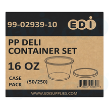 Generated PP SET carton illustration for 99-02939-10: WP - DELI CONTAINER SET 16 OZ (50/250)