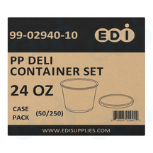 Generated PP SET carton illustration for 99-02940-10: WP - DELI CONTAINER SET 24 OZ (50/250)