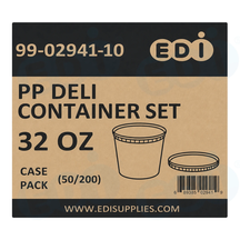 Generated PP SET carton illustration for 99-02941-10: WP - DELI CONTAINER SET 32 OZ (50/200)