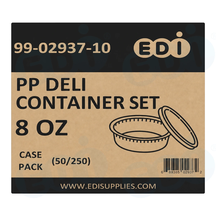 Generated PP SET carton illustration for 99-02937-10: WP - DELI CONTAINER SET 8 OZ (50/250)