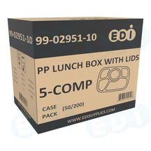 Case picture for 99-02951-10 WP - PP LUNCH BOX WITH LIDS 5-COMP (50/200)