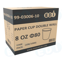 Case picture for 99-03006-10 WP - PAPER CUP DOUBLE WALL 8 OZ ?80 (50/1000)
