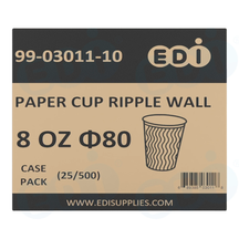 Case picture for 99-03011-10 WP - PAPER CUP RIPPLE WALL 8 OZ Φ80 (25/500)
