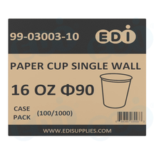 Case picture for 99-03003-10 WP - PAPER CUP SINGLE WALL 16 OZ Φ90 (100/1000)