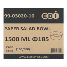 Case picture for 99-03020-10 WP - ROUND PAPER SALAD BOWL 1500 ML Φ185 (100/300)