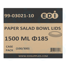 Case picture for 99-03021-10 WP - ROUND PAPER SALAD BOWL LIDS 1500 ML Φ185 (100/300)