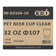 Case picture for 99-03104-10 WP - PET BEER CUP CLEAR 32 OZ Φ107 (25/500)
