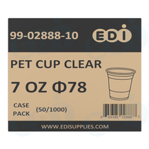 Case picture for 99-02888-10 WP - PET CUP CLEAR 7 OZ Φ78 (50/1000)