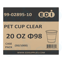 Case picture for 99-02895-10 WP - PET CUP CLEAR 20 OZ Φ98 (50/1000)