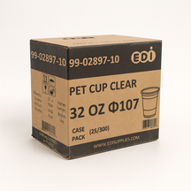 Case picture for 99-02897-10 WP - PET CUP CLEAR 32 OZ ?107 (25/300)