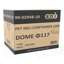 Case picture for 99-02948-10 WP - PET DELI CONTAINER LIDS DOME ?117 (50/500)