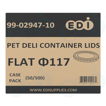 Case picture for 99-02947-10 WP - PET DELI CONTAINER LIDS FLAT Φ117 (50/500)