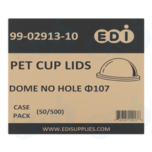 Case picture for 99-02913-10 WP - PET CUP LIDS DOME NO HOLE Φ107 (50/500)
