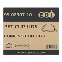 Case picture for 99-02907-10 WP - PET CUP LIDS DOME NO HOLE Φ78 (100/1000)
