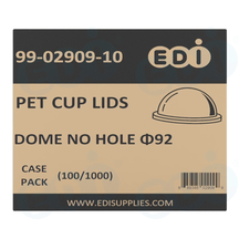 Case picture for 99-02909-10 WP - PET CUP LIDS DOME NO HOLE Φ92 (100/1000)