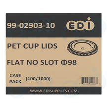 Case picture for 99-02903-10 WP - PET CUP LIDS FLAT NO SLOT Φ98 (100/1000)