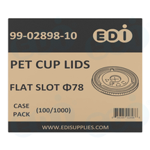 Case picture for 99-02898-10 WP - PET CUP LIDS FLAT SLOT Φ78 (100/1000)