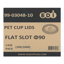 Case picture for 99-03048-10 WP - PET CUP LIDS FLAT SLOTTED Φ90 (100/1000)