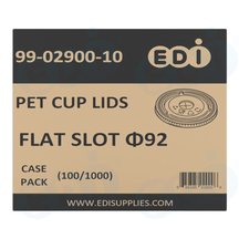 Case picture for 99-02900-10 WP - PET CUP LIDS FLAT SLOT Φ92 (100/1000)