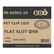 Case picture for 99-02902-10 WP - PET CUP LIDS FLAT SLOT Φ98 (100/1000)