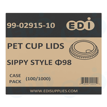 Case picture for 99-02915-10 WP - PET CUP LIDS LOCK-BACK SIPPER Φ98 (100/1000)