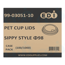 Case picture for 99-03051-10 WP - PET CUP LIDS STRAWLESS SIPPER Φ98 (100/1000)