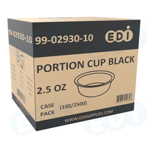 Case picture for 99-02930-10 WP - PORTION CUP BLACK 2.5 OZ (100/2500)