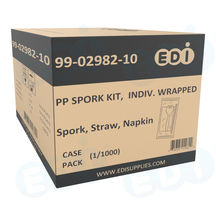 Case picture for 99-02982-10 WP - PP SPORK KIT, INDIV. WRAPPED SPORK,STRAW,NAPKIN (1/1000)