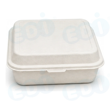 99-02970-10 WP - BAGASSE HINGED CONTAINER 9'' X 9'' (100/200)