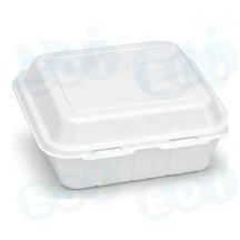 99-03018-10 WP - PP CLAMSHELL CONTAINER 8" X 8" WHITE (50/150) MOQ 50 cases